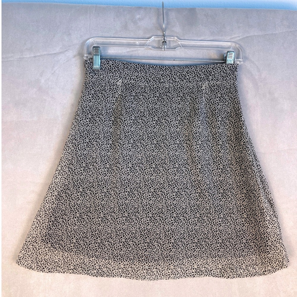 Sienna Sky Womens Black White Animal Print A-Line Mini Skirt Size Small
